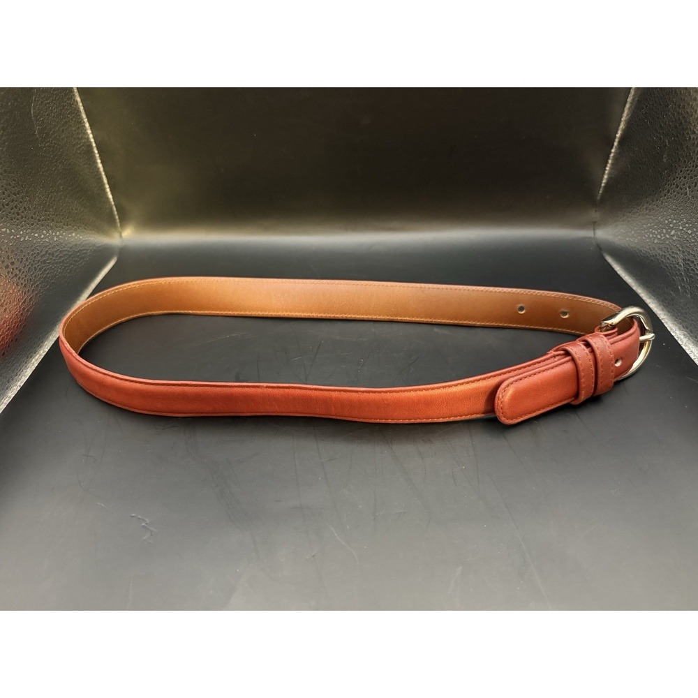 Coach Red Leather Belt Small Full Grain Cowhide Made in USA Vintage